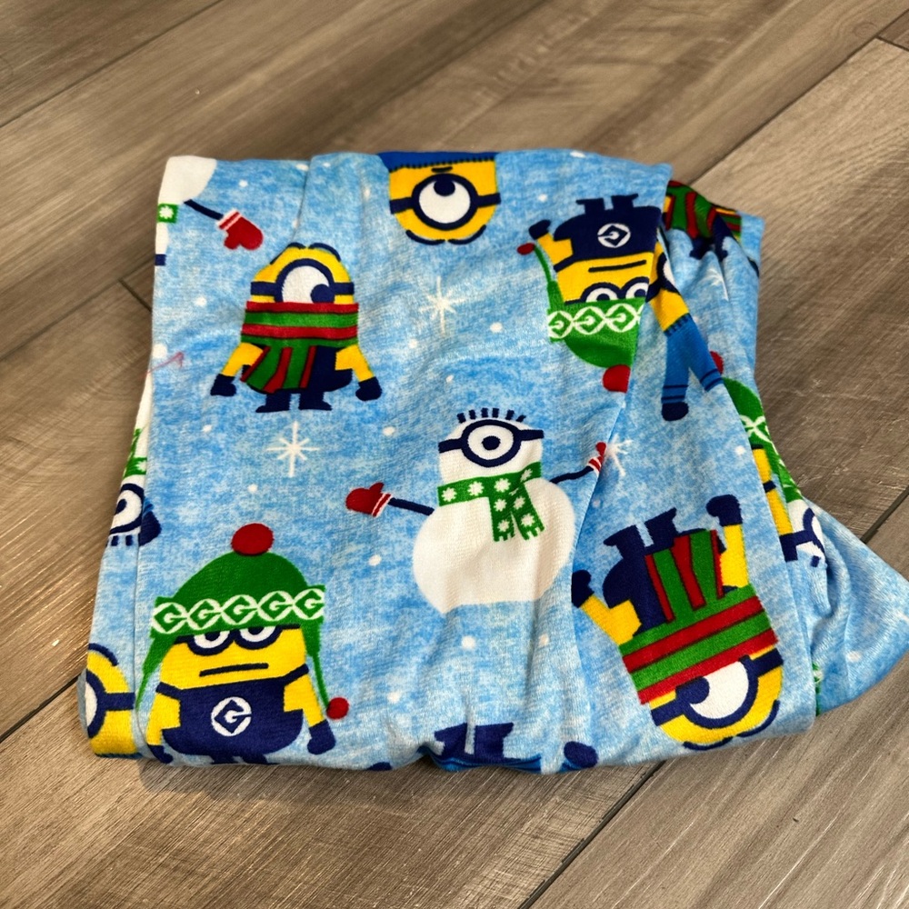 Blue Minion Print Pajama Pants